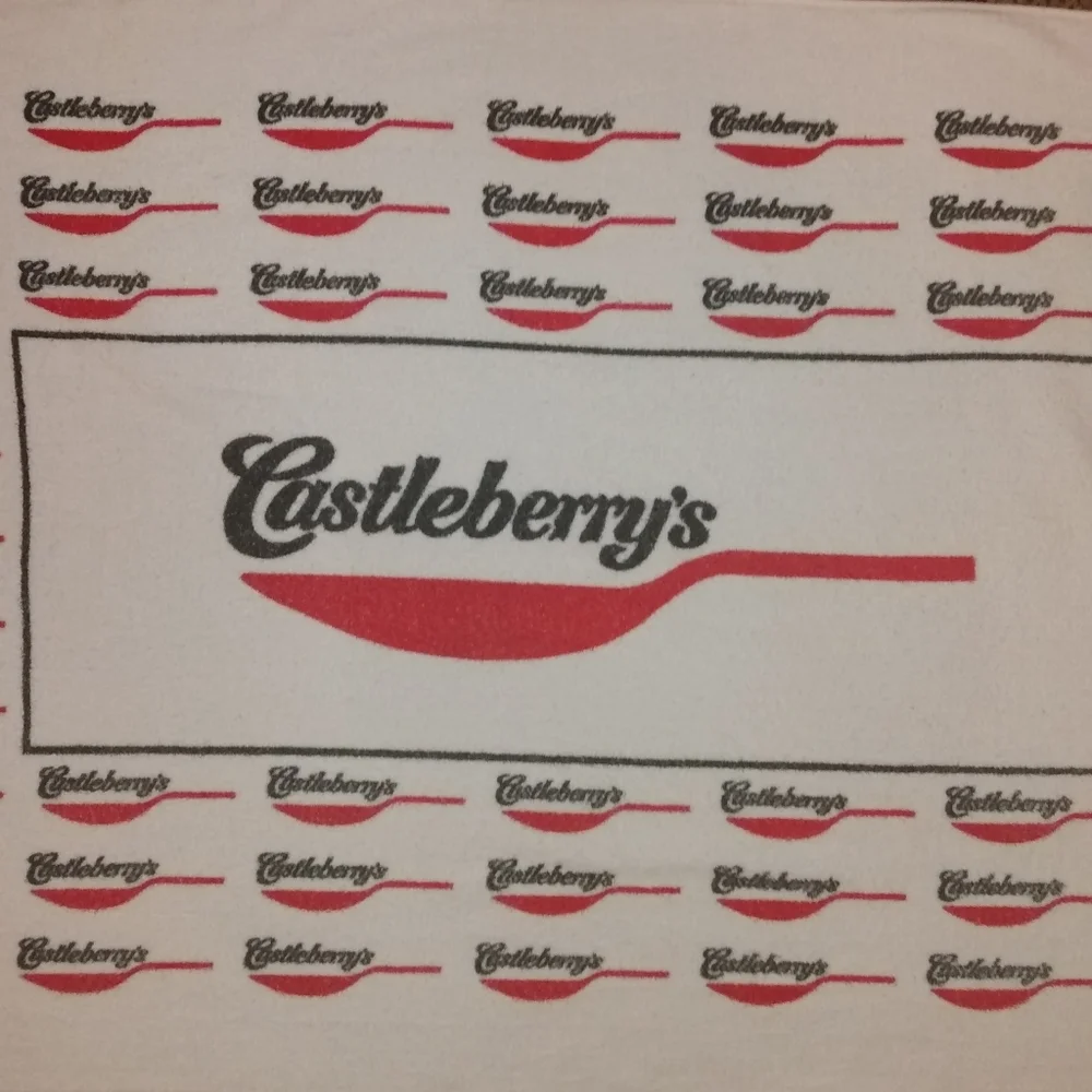 Castleberry's Food company vintage beach towel